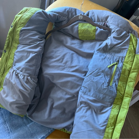 L.L. Bean Green Goose Down Puffer Vest Insulated Lightweight Snap Women’s 1X - Picture 4 of 5